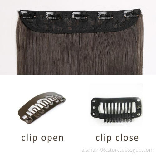 Aisi Hair Long Wavy 18 Clips in Hair Extension 10pcs/set Synthetic False Hairpieces Heat Resistant Hair Pieces